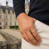 Bague personnalisee homme anneau titane ruban mat noir brosse a graver