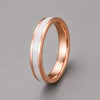 Bague homme anneau carbure de tungstene serti abalone nacre