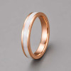 Bague homme anneau carbure de tungstene serti abalone nacre