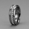 M Bague mariage tungstene zirconium finition miroir alliance personnalisable
