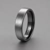 6mm Bague personnalisee dome brosse tungstene alliance
