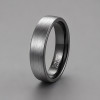 4mm Bague personnalisee dome brosse tungstene alliance