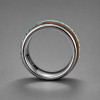 Bague mariage tungstène lignes bois