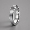 M Bague personnalisee homme anneau tungstene noir ruban mat brosse
