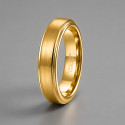 Bague personnalisee homme anneau tungstene noir ruban mat brosse