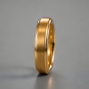 D Bague personnalisee homme anneau tungstene noir ruban mat brosse