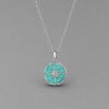 V Collier pendentif étoile polaire en acier 316L avec turquoise