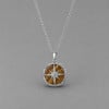 M Collier pendentif étoile polaire en acier 316L avec turquoise