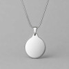 Collier pendentif personnalisable en carbure de tungstène poli miroir