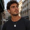 Collier pendentif personnalisable en carbure de tungstène poli miroir
