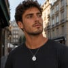Collier pendentif personnalisable en carbure de tungstène poli miroir