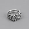 Bague chevalière homme en acier 316L avec zircons noirs personnalisable