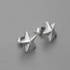 Boucles d'oreilles clous homme pentacle punk star acier - paire