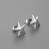 Boucles d'oreilles clous homme pentacle punk star acier - paire