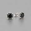 Boucles d'oreilles homme clous acier zirconium - paire