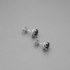 Boucles d'oreilles homme clous acier zirconium - paire