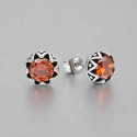 Boucles d'oreilles homme clous acier zirconium - paire