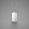 Pendentif plaque militaire Dog Tag en acier 316L avec fibre de carbone personnalisable
