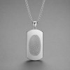 Pendentif plaque militaire Dog Tag en acier 316L avec fibre de carbone personnalisable