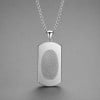 Pendentif plaque militaire Dog Tag en acier 316L avec fibre de carbone personnalisable