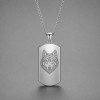 Pendentif plaque militaire Dog Tag en acier 316L avec fibre de carbone personnalisable