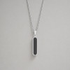 Pendentif personnalise collier homme femme couple barre resine noir acier personnaliser