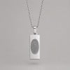 Pendentif couple en acier 316L avec œil de tigre personnalisable