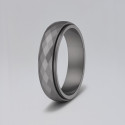 Bague anneau tournant antistress acier facetté