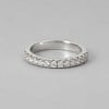Customizable 925 Silver Engagement Ring Set with Zircons