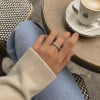 Anello di fidanzamento personalizzabile in argento 925 con zirconi