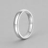 4mm Bague alliance dome argent minimaliste homme femme