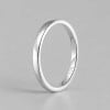 2mm Bague alliance dome argent minimaliste homme femme