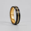 Bague personnalisée mariage tungstene brossé minimaliste