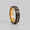 Bague personnalisée mariage tungstene brossé minimaliste