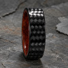 Bague alliance en fibre de carbone et bois massif – Élégance naturelle et contemporaine