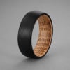 N Bague personnalisee homme dome tungstene brosse