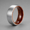 M Bague personnalisee homme dome tungstene brosse