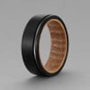 Bague Alliance Tungstène Rainuré & Bois Massif 8 mm
