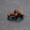 Bague Alliance Tungstène Rainuré & Bois Massif 8 mm