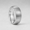 M Bague personnalisee dome tungstene homme noir brosse