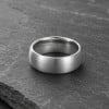N Bague personnalisee dome tungstene homme noir brosse