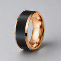 Bague tungstène matte brossée personnalisable