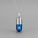 M Pendentif personnalise homme collier Acier capsule ecrin croix a graver personnaliser