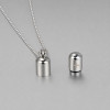 M Pendentif personnalise homme collier Acier capsule ecrin croix a graver personnaliser