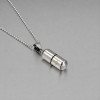 M Pendentif personnalise homme collier Acier capsule ecrin croix a graver personnaliser