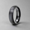 6mm Bague mariage ceramique dome brosse personnalisable