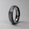 6mm Bague mariage ceramique dome brosse personnalisable