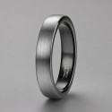 6mm Bague personnalisee dome brosse tungstene alliance