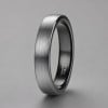 4mm Bague personnalisee dome brosse tungstene alliance