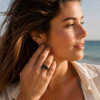 Bague alliance en fibre de carbone et bois poirier massif – Élégance naturelle